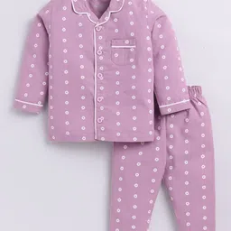 BABY GO Boys Floral Printed Shirt Collar Long Sleeves Pure Cotton Shirt With Pyjama-image-14