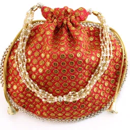 Girls Orange Potli-image-12