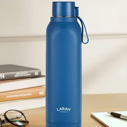 Larah by BOROSIL Blue & White Single Stainless Steel Solid Water Bottle-picture-49