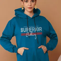 AUSK Women Printed Full Sleeve Hooded Pullover Sweatshirt-image-57