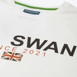 AMSWAN Men Typography Printed Applique T-shirt image 5