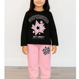 LITTLE LUSH Girls Printed T-shirt with Pyjamas-picture-56