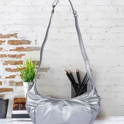 MINI WESST Women Solid Structured Shoulder Bag image 4