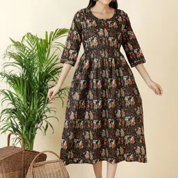 Moda Rapido Floral Print Fit & Flare Maxi Dress-picture-26