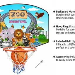 koel ZOO Basketball ring set Indoor Outdoor Kit Basket Ball hoop Basketboard Basketball Ring image 3
