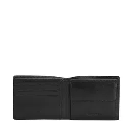 Da Milano Men Geometric Checked Leather Two Fold Wallet image 4