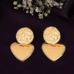 LA FILLE D'OR Gold-Plated Heart Shaped Drop Earrings-picture-33