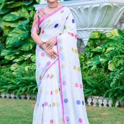 Anouk Rustic Polka Dot Printed Saree-picture-48