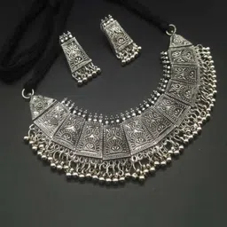 SZN Oxidised Choker Jewellery Set-picture-22