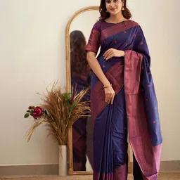 BerMondsey Woven Design Zari Banarasi Saree-image-16