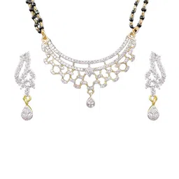 Sitashi Gold-Plated Alloy Cubic Zirconia Necklace & Earrings-picture-31