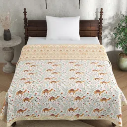 EverHOME Multicoloured Ethnic Motifs AC Room 150 GSM Single Bed Dohar image 4