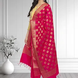 Moda Rapido Ethnic Motifs Woven Design Dupatta with Zari image 2