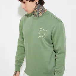 max Men Solid Round Neck Long Sleeves Sweatshirt image 5