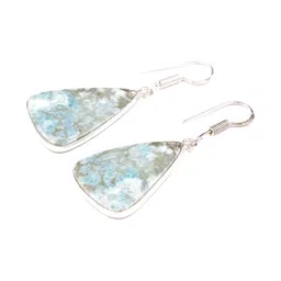 AAR Jewels Rhodium-Plated Brass Garnet Drop Earrings-picture-13