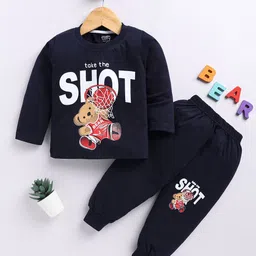 Toonyport Infant Boys Graphic Printed Round Neck T-shirt With Jogger-picture-38