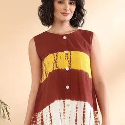 CORSICA Women Sleeveless Dyed Tie and Dye Top-picture-19