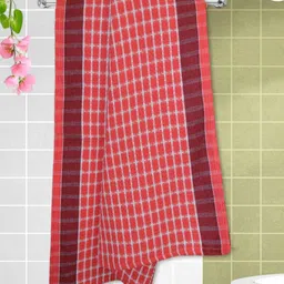 Athom Living Premium Cotton Bath Towel 75 x 150 Red Colour Pack of 1-picture-20