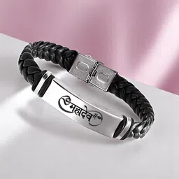 M Men Style Leather Wraparound Bracelet-image-79