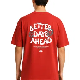 Metronaut Typography Printed Pure Cotton Over Sized T-shirt image 2