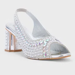 Sole To Soul Embellished Party Block Sandals image 2