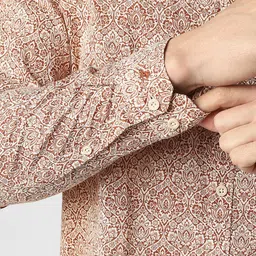 Van Heusen Men Ethnic Motifs Printed Spread Collar Pure Cotton Casual Shirt image 2