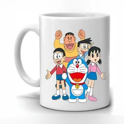 Mr UVD White & Blue Cartoon Characters Ceramic Matte Mug 350 ml image 2