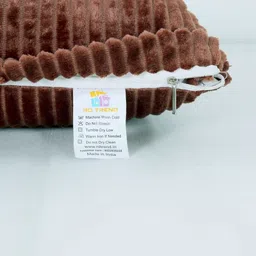 RD TREND Coffee Brown Set of 5 Striped Square Cushion Covers image 4