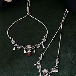 VOJ Silver-Plated Artificial Beads Anklet-picture-37