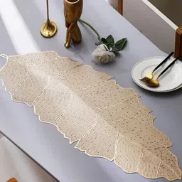 MONKDECOR Gold Toned Textured Table Runner image 2
