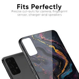 QRIOH Abstract Printed Lightweight Silicone Samsung Galaxy S23 Ultra 5G Glass Back Case image 2
