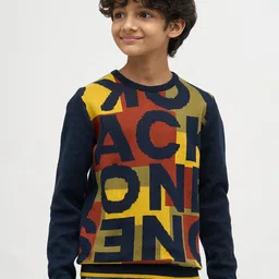 Jack & Jones Junior Boys Typography Printed Pullover image 5