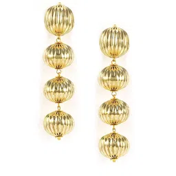 StyleCast Gold-Plated Spherical Drop Earrings image 5