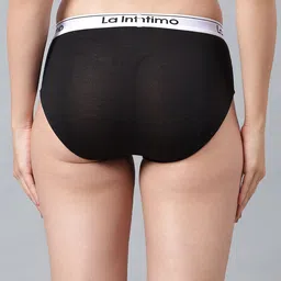 La Intimo Mid-Rise Hipster BriefsLXFUHP01BK image 5