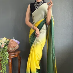V3 FASHION STUDIO Womens Pure Crepe Ready to Wear Jamdani Saree image 4