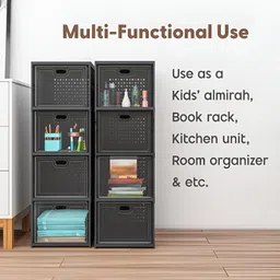 Myntra Elegant Homes Grey 2 Pieces 6-Tier Drawer Organisers image 4