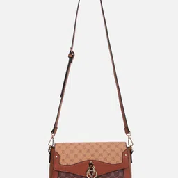 Allen Solly Woman Geometric Baguette Bow Detail Sling Bag image 3