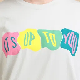 MORSE CODE Graphic Printed Oversized Pure Cotton T-shirt image 4