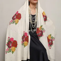 Libas Women Floral Woven Design Shawl-picture-21