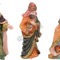 webelkart Premium Christmas X-Mass Nativity/Crib/Kudil/Jesus Born Figurines Set Decorative Showpiece - 15 cm image 2