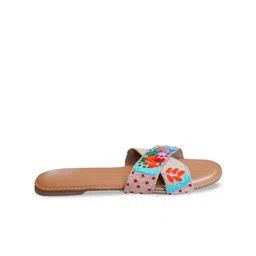 DEKA Shoes Women Embellished Open Toe Flats image 2