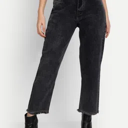 Moda Rapido Women Cotton Straight Fit High-Rise Jeans-image-28