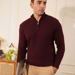 KVETOO Men Cable Knit Ribbed Pullover Sweater-picture-16