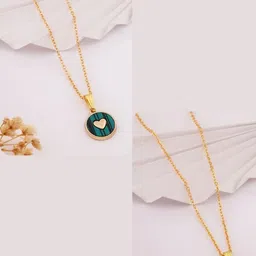 SZN Set Of 2 Gold-Plated Circular Pendants With Chains-picture-43