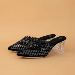 Alberto Torresi Textured Party Block Mules image 4