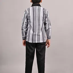 BAESD Boys Striped Long Sleeves Shirt With Trouser & T-Shirt image 5