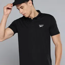 Reebok Brand Logo Detail Speed-Wick Pro Perf Core Polo Collar T-shirt-picture-15