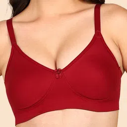 Komli Pack Of 2 Bonded Breathable Cotton Full Coverage Non-Padded Bra image 4