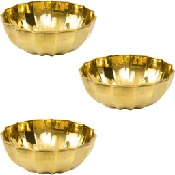 putrika Brass Decorative Bowl Puja chandhan|Kumkum|Turmeric|Sandal Multipurpose Bowl - Umbrella Bowl-3-picture-17