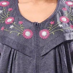 CHUI MUI Embroidered Maxi Nightdress image 4